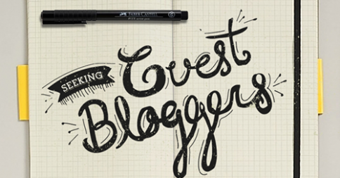 seeking guest blogger written on a4 sheet