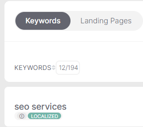 screenshot showing SEO services a local keyword
